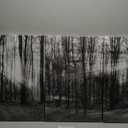 LevvArts Canvas Wall Art Black and White Forest Picture Art Prints Winter Sunrise Nature Landscape Painting for Bedroom Living Room Office Wall Decor