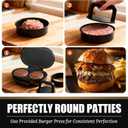 FineMade Double Mini Grill Maker, Breakfast Sandwich Maker, Burger Press Patty Maker, Panini Press Grill, Small Electric Grill, Ideal for Making Breakfast, Lunch and Snacks