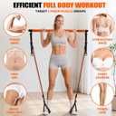 KUTIZE Pilates Bar Kit with Resistance Bands, Pilates Equipment, Multifunctional Pilates Bar for Women & Men, Pilates kit for Hip, Back, Arm, Full-Body Workouts, Home Gym Strength Training Equipment
