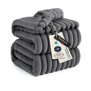 Bedsure GentleSoft Frost Gray California King Size Blanket for Couch - Cozy Soft Blankets for Women, Cute Small Fleece Throws for Girls, 102x96 Inches