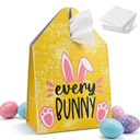 GRXXPIP Happy Easter Bunny and Eggs Tissue Box Cover, Universal 5.2 Inch Leather Cube for Home Bathroom Countertop, Easter Basket Gift, Egg Hunts Party Decor.(008)