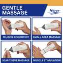 Norco Mini Massager - Handheld Massager for Scar Tissue Break Up | Compact, Travel Massage Gun with 3 Attachments for Hand, Foot, Neck, Face, Finger, or Small Muscle Relief | NC70209