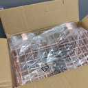 Wire Hanging Storage Basket 2 Packs, Wall Mounted Kitchen Bathroom Storage Basket, Home Multi-Functional, no Punching, Bearing Strong, Suitable for Home, Office,Rose Gold