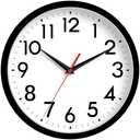 DAXSMY Wall Clock Analog 10 Inch Silent Non Ticking Battery Operated Modern Decorative for Living Room Kitchen Office Bedroom Bathroom(Black)
