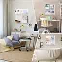 VUSIGN Peg Board Combination Kit, 22"x22" Pegboards and Accessories for Wall Organization with Two Installation Modes, Pegboard Wall Organizer for Office, Home, Desk,White Peg Board