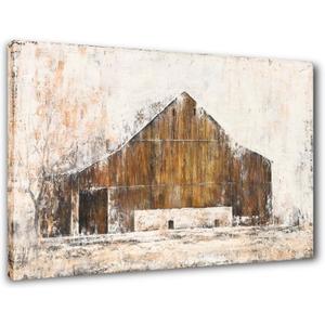 Yihui Arts Farmhouse Rustic Wall Decor Canvas Wall Art Painting Pictures For Living Room, 40"L x 28"W