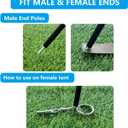 Aluminum Tent Poles Replacement,Fits Both Female and Male Ends,7001 T6 Lightweight Tent Rod Repair Kit for Camping Hiking Backpacking Tent (20ft 0.4in)