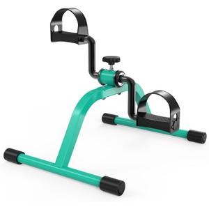 Pedal Exerciser Mini Exercise Bike for Leg and Arm Recovery Exercise Lightweight and Portable Floor Bike (Green)