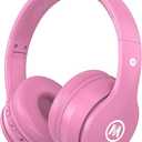 Mokata Headphones Kids Bluetooth 5.4 Wireless Play Time 68H Safe Volume Limit 85/94dB OverEar Foldable Headset,Fast Charging,with Aux Cord Builtin Mic for Toddler Child Pad Study Tablet Pink
