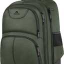 MATEIN Rolling Backpack, 17 Inch Travel Laptop Backpacks with Wheels, Water Resistant Large Roller Carry On Luggage Wheeled, Trolley Overnight Suitcase Business College Computer Bag, Green