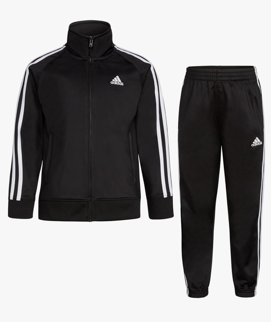 adidas boys Tricot Tracksuit Jacket Jogger Pant Set, 7Y