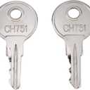 DVPARTS Universal Keys CH751 Compatible with RV Campers, Storage Lockers, Boats, Display Cases, T-Handles, Side Boxes (2 Pack)