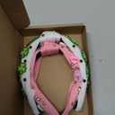 Zeyune 2 Pcs Valentines Day Headbands for Women Valentine Beaded Heart Headband Jeweled Rhinestone Knot Hair Accessories Mardi Gras Outfit for Holiday Gifts(Pink and White)