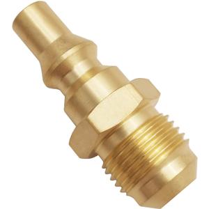 MENSI 3/8" Male Flare X 1/4" Quick Connect Plug for Female Flare Propane Extension Hose Hook RV Gas Supply