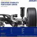 AISIN AFTERMARKET SABFD-00669 2pcs Rear Suspension Shock Absorber