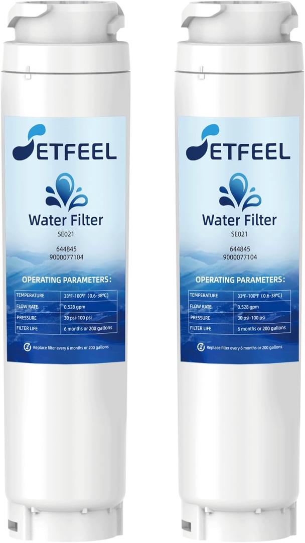 11034152 Water Filter Replacement Fit Bosch Thermador Ultra-Clarity 644845 REPLFLTR10 BORPLFTR10 9000-077104 9000194412 B26FT70SNS B22CS80SNS, Thermador 11028820 00740560, 2 Packs SETFEEL