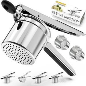 SPEENSUN Potato Ricer, Ricer for Mashed Potatoes, 15oz and 2 Interchangeable Cups Spaetzle Maker for Fluffy Mashed Potatoes,Detachable and Heavy Duty Stainless Steel Potato Masher for Baby food