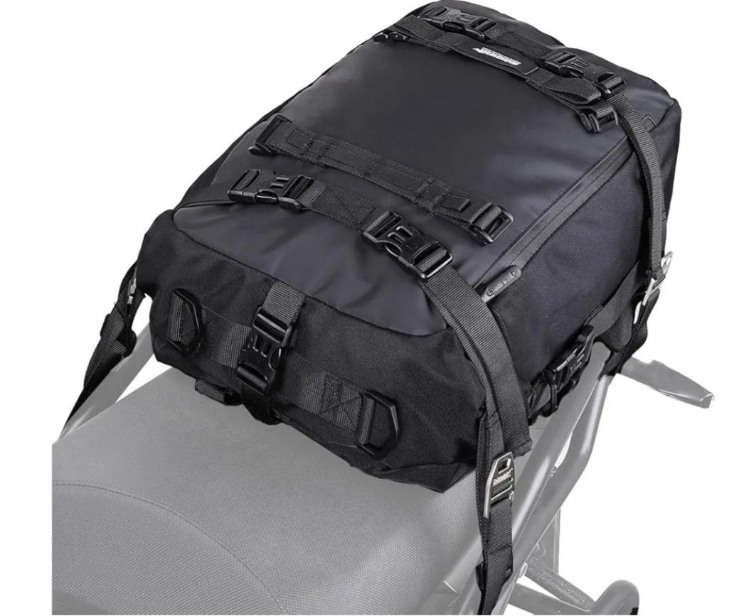 Rhinowalk Motorcycle Tail Bag 20L Motor Travel Luggage Waterproof Motorbike Rear Rack Trunk Storage Bag - Black