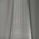 Wireless Keyboard and Mouse Combo - Full Size Slim Thin Wireless Keyboard Mouse with Numeric Keypad 2.4G Stable Connection Adjustable DPI (White & Silver)