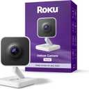 Roku Indoor Camera - Home Security - 1-Pack - Wired Security Camera & Pet Monitor with 1080p HD Color Night Vision, Works with Alexa & Google, Motion & Sound Detection, WDR & WiFi 6