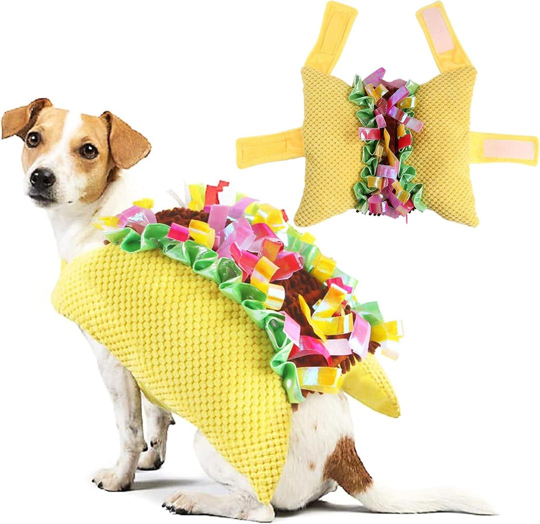 Taco Dog Costume Pet Costumes for Dogs - Funny Halloween & Christmas Apparel for Small & Medium Dogs Cats Puppy (Yellow)