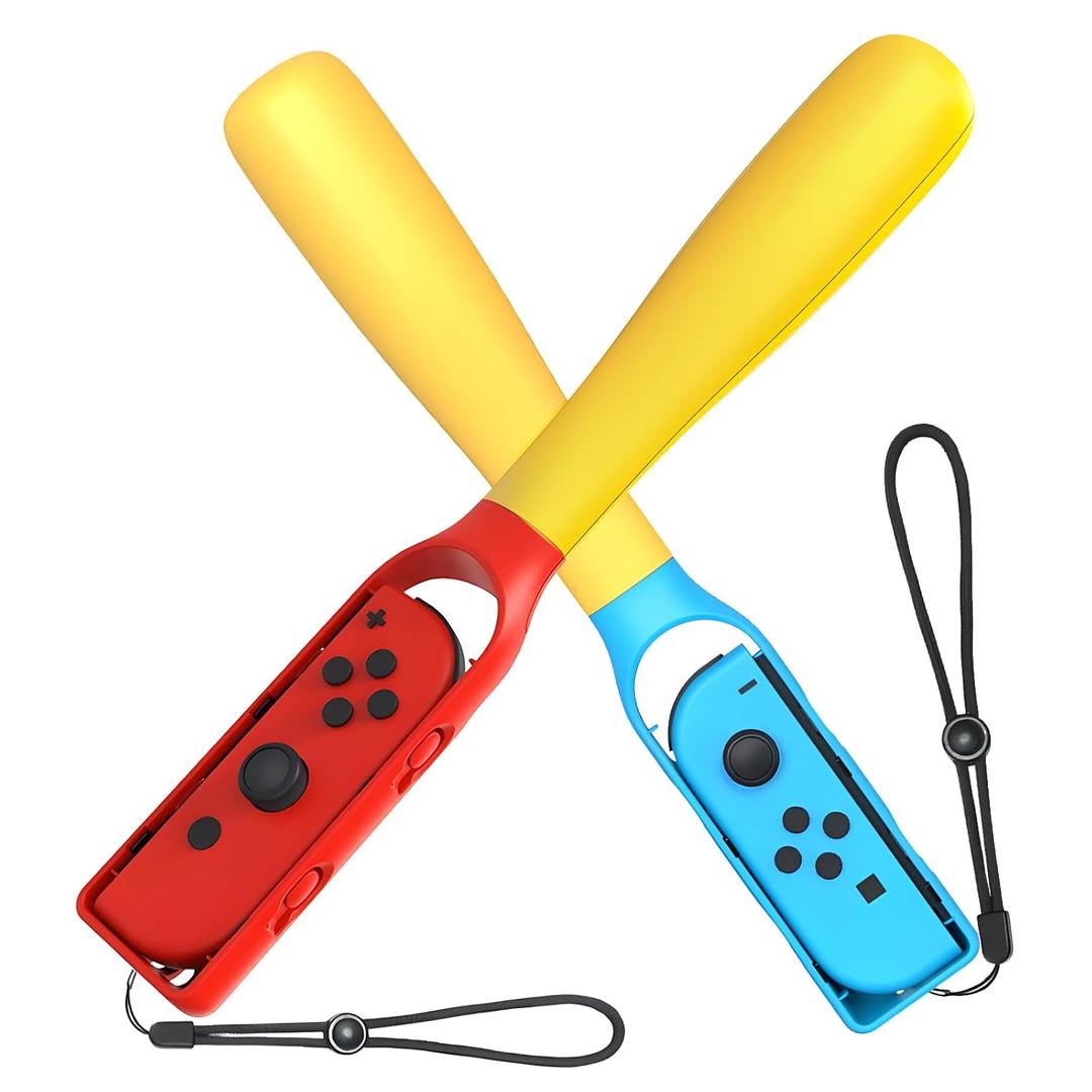 Nargos Baseball Game Controller Accessories for Nintendo Switch OLED/Switch - 2PCS (Red Blue)