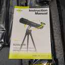 Telescope, 90mm Aperture 700mm with Vertisteel AZ Mounting Slow-Motion Mount, High Power for Astronomy Enthusiasts, Easy for Kids, with Carry Bag, Wireless Remote Control, Phone Adapter,Black