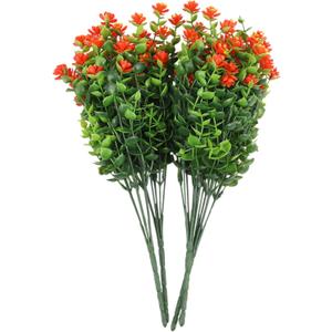 Outdoor UV Resistant Plants Faux Plastic Greenery Shrubs Indoor Outdoor Hanging Planter Home Kitchen Office Wedding, Garden decor