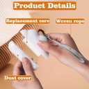7 x Portable Mini Lint Roller, Travel Size Lint Roller with 150 Sheets Refillable, Reusable Pet Hair Remover for Clothes (White)