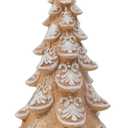 Cynkeyee Gingerbread Christmas Decorations Xmas-Tree Collectible-Figurines - Christmas Decoration Party Decorations Gift for Women Table Centerpiece 3.5x3x5.5 Inch (Brown)