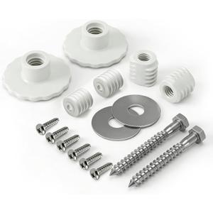 Grab Bar Mounting Kit for Fiberglass Showers, Grab Bar Anchors with Adjustable Spacers (15/16" to 2-1/8"), Shower Stall Kit for Installing Grab Bar to Stud, 1 Pair