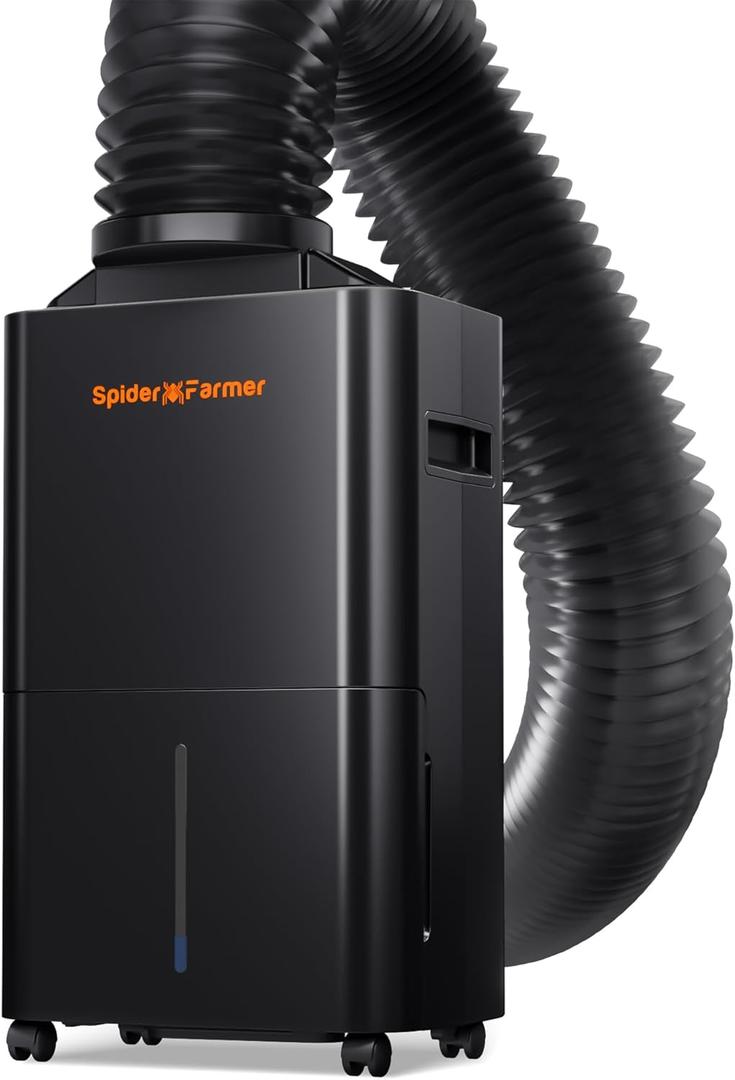 SPIDER FARMER Dehumidifier,32 Pints Plant Dehumidifier with Drain Hose,Temperature & Humidity Sensor Probe,24H Timer Function, Compressor Entfeuchter for Grow Tent,Home and Basement