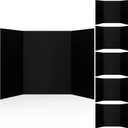 6 Pack Back to School Decorations Black Trifold Display Boards 24" x 16"