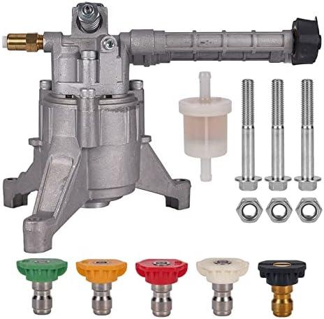Mikatesi 7/8" Shaft Vertical Pressure Washer Pump 2600-3000 PSI @2.5 GPM OEM & Power Washer Pump Replacement with Troy Bilt SRMW22G26-EZ Craftsman AR Front Inlet/Outlet