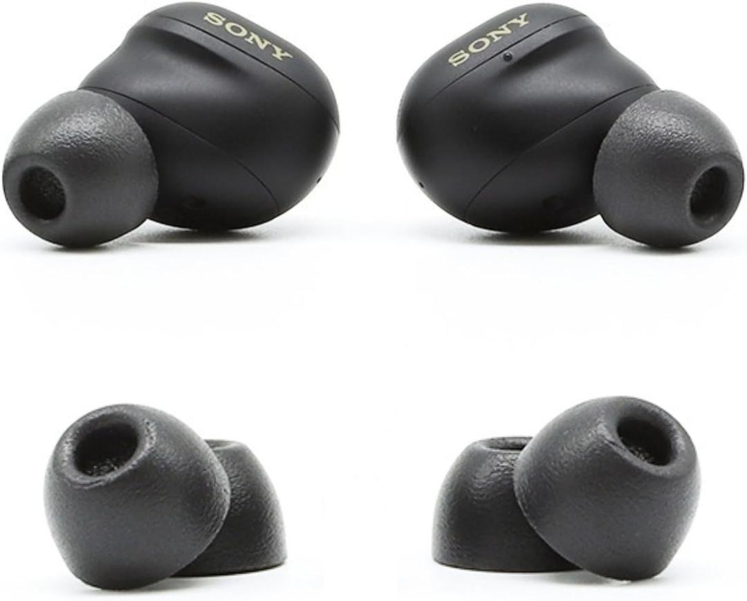 Comply Memory Foam Replacement Earbud Tips for Sony True Wireless Earbuds | Ultimate Comfort, Secure Fit, Superior Noise Isolation | Anti Slip, Prevent from Falling Out | Black, Medium (3 Pairs)