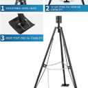 Fifth Wheel Tripod Stabilizer, King Pin Stabilizer for 5th Wheel with Adjustable Height 35-55", Heavy Duty RV Tripod Jack with 5000lbs Load Capacity, Easy Installation and for Most RV Needs