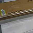 2 Pack Clear Acrylic Magazine Holder, Wall Mount Hanging Bookshelf Literature Storage Rack, Brochure File Display Shelf for Waiting Room, Living Room, Office, Home (Clear & 17 Inch)