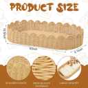 Handmade Scalloped Rattan Baby Changing Basket 30 x 16.5 x 5.1 Inch Changing Table Basket for Baby Dresser Extra High Sides Scallop Diaper Organizer for Nursery Decoration