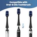 5 Replacement Toothbrush Heads for Oral-B Clic (Black, 5 Count)