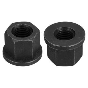 uxcell M16 Flange Hex Nuts, 2pcs Grade 10.9 Carbon Steel Black Oxide Finished Hex Flange Nuts for Machinery