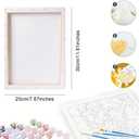 Nature Landscape Paint by Numbers Kit for Adults - DIY Cherry Blossom Path by The Sea Painting on Canvas, Acrylic Paint Set, Suitable for Beginners, Art for Home Decoration or Gifts(8X12IN Framed)