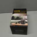 Small Portable Space Heater for Indoor Use - VOCRS 1500W PTC Electric Heater with Thermostat, Remote Control, 12H Timer, Eco and Fan Mode, Rapid and Safe Heating for Bedroom, Office