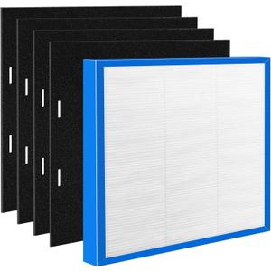 AF-20FL Replacement Filter Compatible with HoMedics Air Purifier AF-20 AP-25 AR-20 Filter, fits Number AF-20FL AP-25CRF AF-25, include 1 HEPA Filter + 4 Carbon Pre-filters