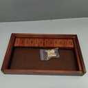 Juegoal Shut The Box Wooden Board Dice Game with 12 Numbers and Lid for Kids Adults Families, 2 Players and Up