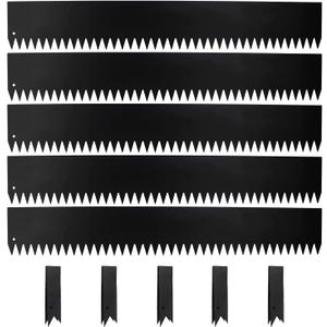 5 Pack - 40'' L x 6'' H Steel Landscape Edging Border Edging for Landscaping Metal Garden Edging Lawn Edging No dig Hammer in Edging for Gravel Yard Pathway(16.7FT Total Length)