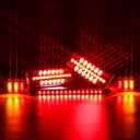 LINKITOM LED Submersible Rectangular Trailer Tail Light Kit, Super Bright Brake Stop Turn Reverse Side Marker Tail License Lights Sealed for Utility Trailer Boat Truck Marine Over 80 Inch