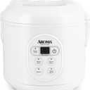 Aroma Housewares 8-Cup (Cooked) (4-Cup UNCOOKED) Digital Rice Cooker and Food Steamer (ARC-914D), White