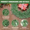 9FT Artificial Christmas Garland (2-Pack), Realistic Norfolk Pine & Cedar Greenery, Thick and Lush Christmas Tree Garland for Staircase, Mantle, Fireplace, Indoor Outdoor Decor
