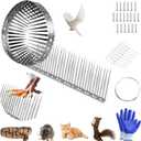 Bird Spikes, Pigeon Squirrel Raccoon Cat Bird Deterrent Anti-Climb Spikes for Outside, Anti Animal Defender Spikes Outdoor to Keep Birds Away for Window Roof Fence Railing (Stainless Steel)