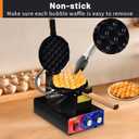 Bubble Waffle Maker - Commercial Egg Waffle Maker w/Non-stick, Temperature and Timers, 1400W Hong Kong Egg Waffle Iron w/Rotating Baking Pan, Stainless Steel Bubble Waffle Machine Restaurants